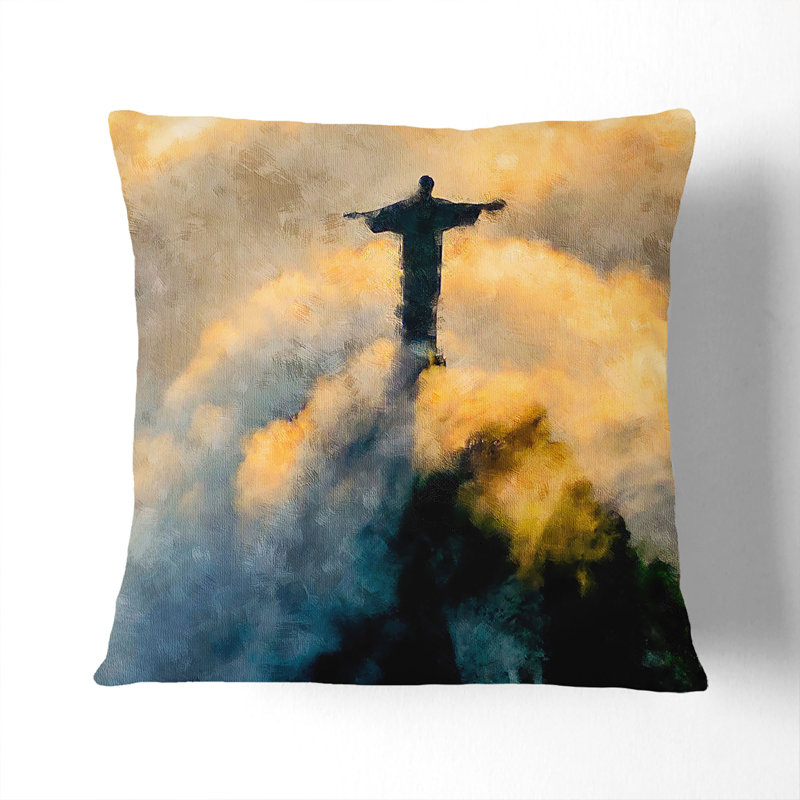 Square Cushion, 40cm H x 40cm W x 15cm D, Black