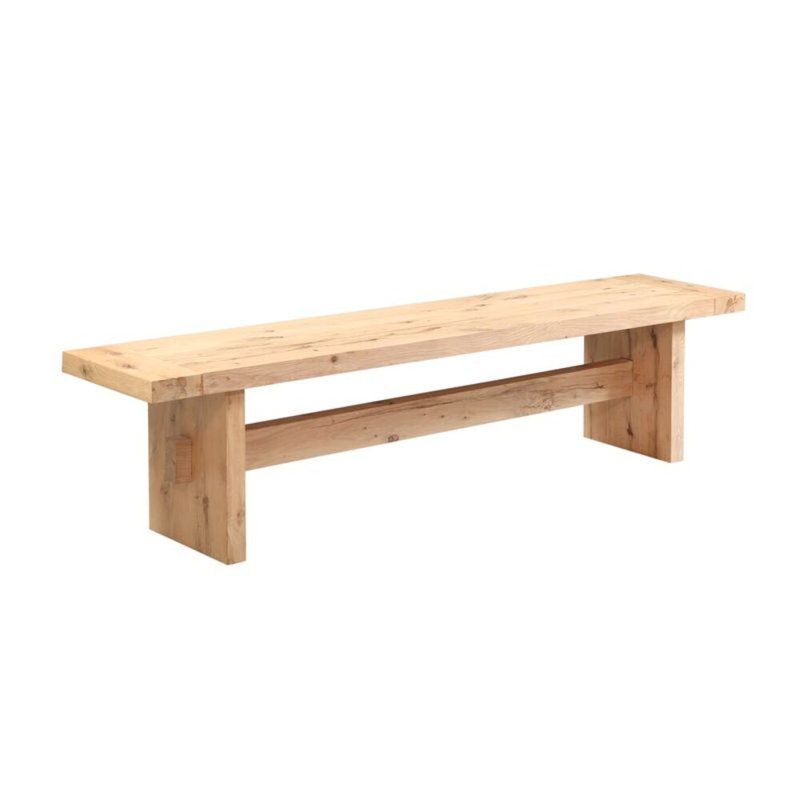 Banc en chêne patiné 74 po Rhett