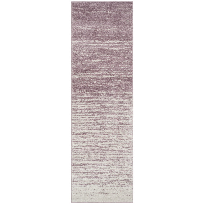 Tapis crème ombre et mauve Bethlyn, Tapis de couloir 2 pi 6 po x 6 pi