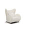 Fauteuil à oreilles moderne blanc Teddy