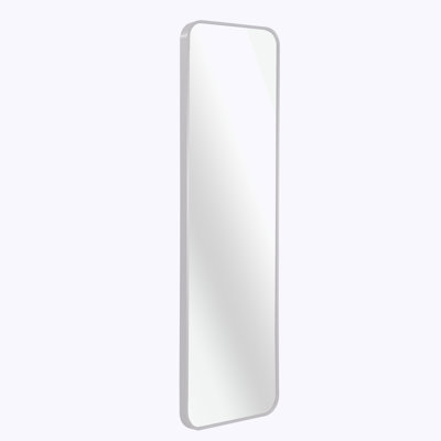 47"X14" Modern Door Mirror - Shatterproof 4Mm HD Glass & Brushed Aluminum Frame, Easy Hang Kit Included