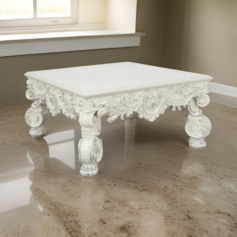Javarris Square Coffee Table in Antique White