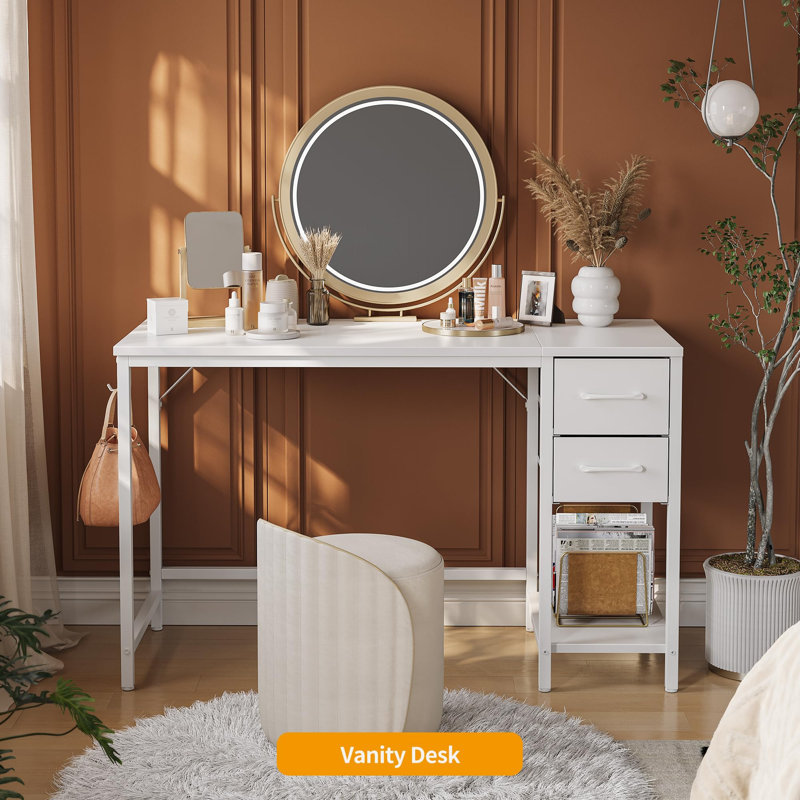 47-inch small home office desk, Pure White