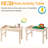 Play Table with Storages, 4 Compartment Double sided Available Activity Table, Stackable Baseplate Grid Compatible with Fun Learning Toy for Ages 5+