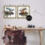 Ensemble de 2 toiles flottantes Woodland Moose Forest Silhouettes par Lsr Design Studio-858692520-858692526