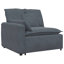  Canapé modulaire surdimensionné en velours gris foncé (100% polyester)