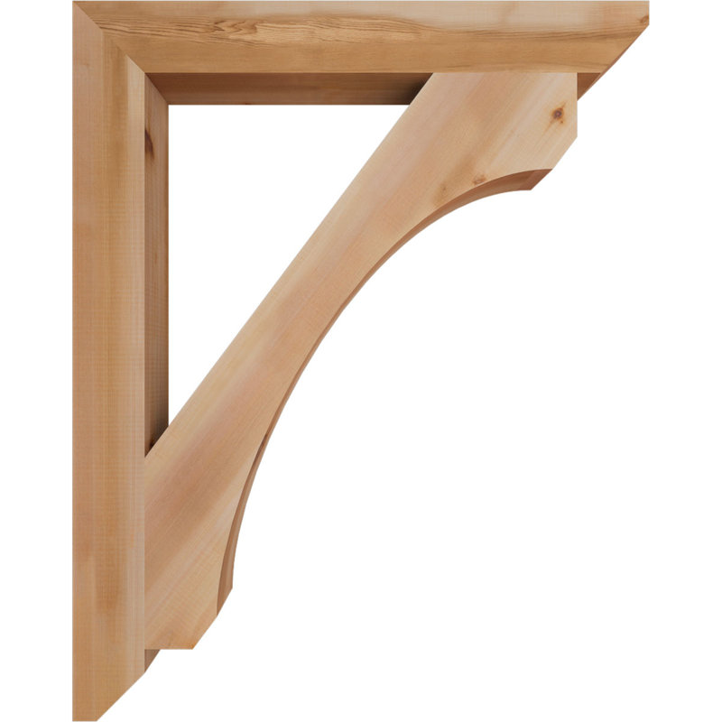 Support en bois / corbeau, Cèdre rouge de l'Ouest (lisse), 40" H x 3.5" W x 32" D