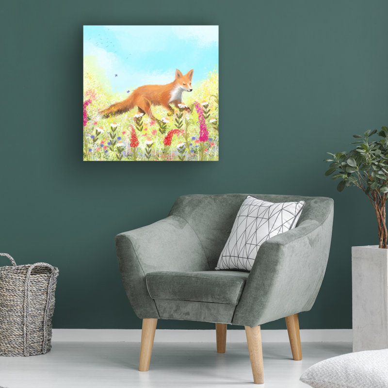 Art sur toile, Fox, H 14 po x l 14 po