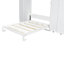 Grand lit escamotable mural avec portes de rangement, blanc-1494491001