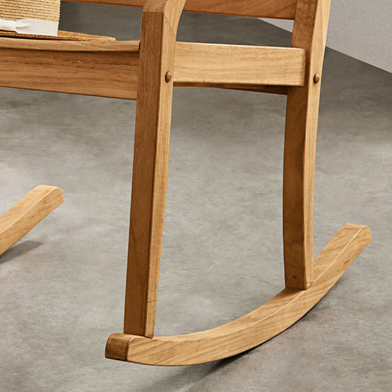 Chaise berçante d'extérieur en teck Cairnbrook (ensemble de 2)