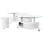 Ensemble de table basse et tabourets 3 pièces blanc ultrabrillant-130154194-130154193-130154196