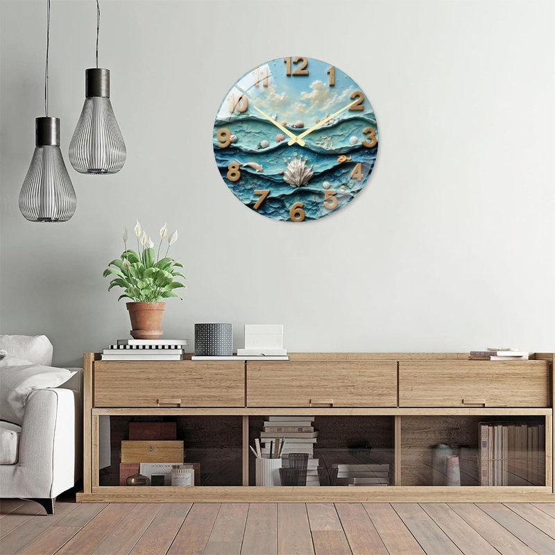 Horloge murale de 24 po Ocean Wave