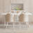 White Rectangular Stone with Iron Dining Table For Dining Room/Kitchen-1653867953