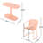 Iron Bistro Furniture - Modern Patio Look Elegant In Coral Color-1285946955
