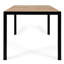 Élégante table de salle à manger - bois et fer, 59,3L x 35,5W 30H pouces, fabrication en fer à finition renversée, plateau de table