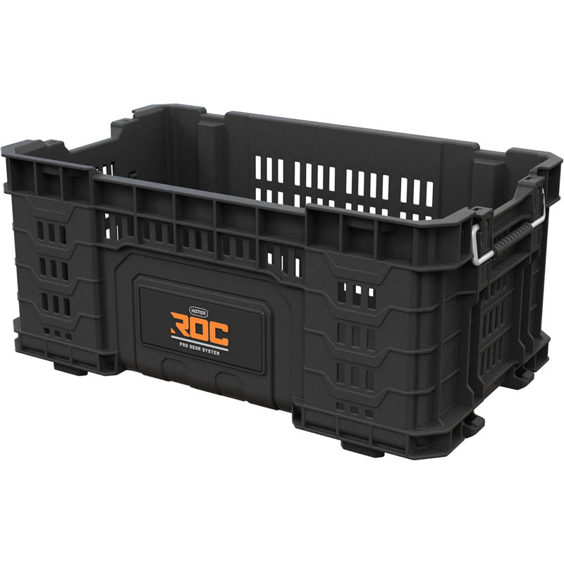 Keter Roc Pro Gear Heavy Duty Tool Storage Crate Black