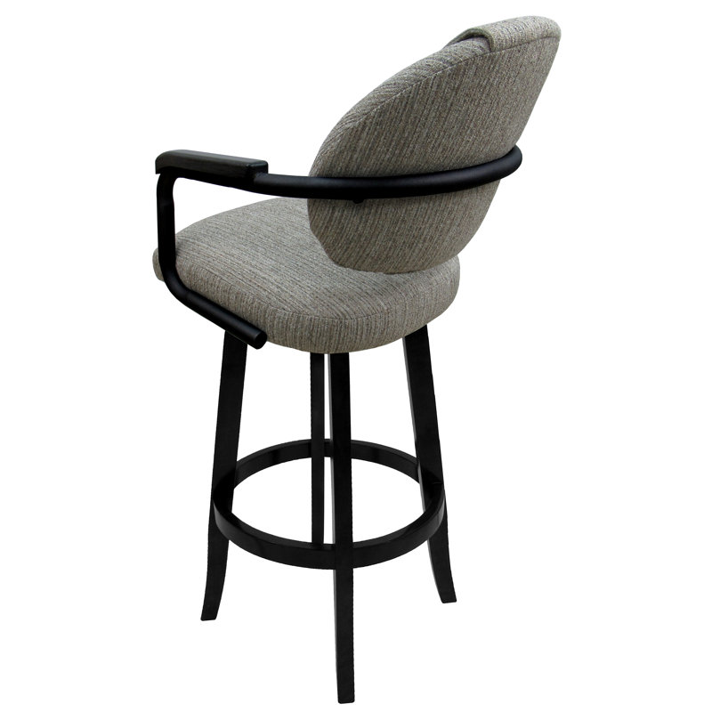 Comptoir pivotant, tabouret de bar et très grand Mealey, Noir, Très grand (siège d'une hauteur de 34 po)