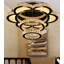 W24 "Big Flower Modern Lustre en cristal 3000-6000K Luminaires de gradation-1855762826