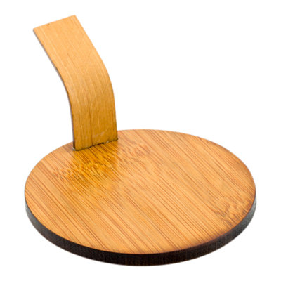 Restaurantware-3 Inch Bamboo Serving Plates, 100 Round Pastry Plates - With Handle, Disposable, Bamboo Mini Bamboo Plates, For Appetizers Or Snacks
