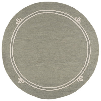 Martha Stewart Hand Tufted Wool; Cotton Solid Color Indoor / Outdoor Rug