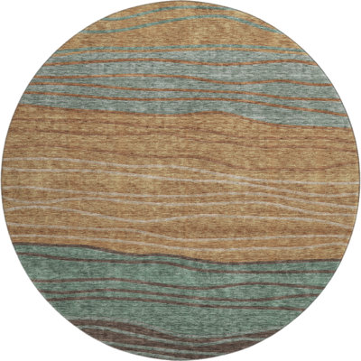 Premium Machine Washable Tweedy Terracotta Rug