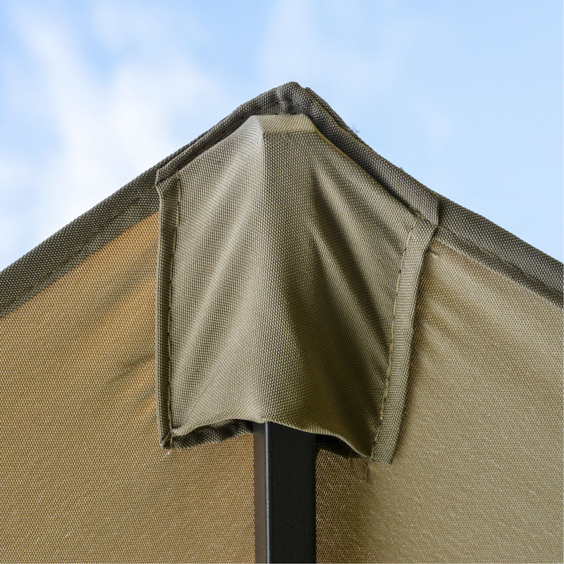 Parasol de parasol d'extérieur 15 'rectangulaire, acier, parasol double face, manivelle simple, poteau en acier pour terrasse de café, pare-soleil, mécanisme à manivelle facile,