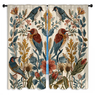 Rideaux obscurcissant Birds And Wildflowers