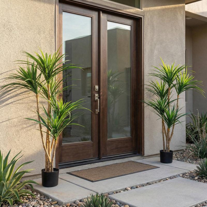 Primrue Set of Two Yucca Artificial Trees