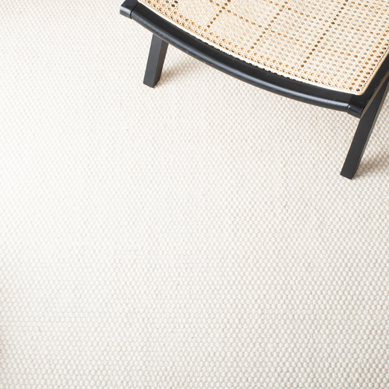 Tapis ivoire en coton / laine touffeté à la main Opperman, Rectangle 3 pi x 5 pi