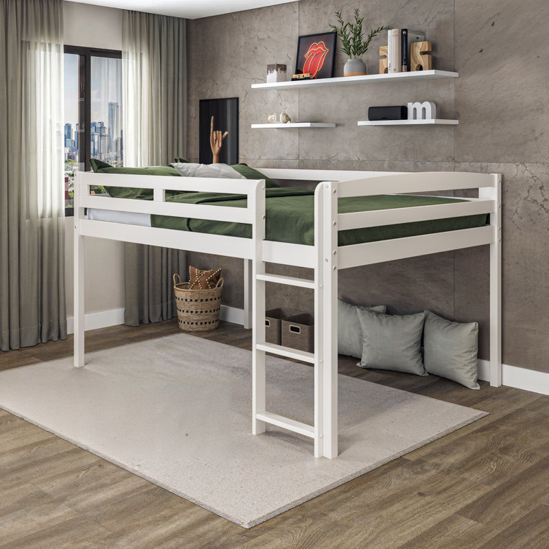 Alique Kids Loft Bed, Full, White