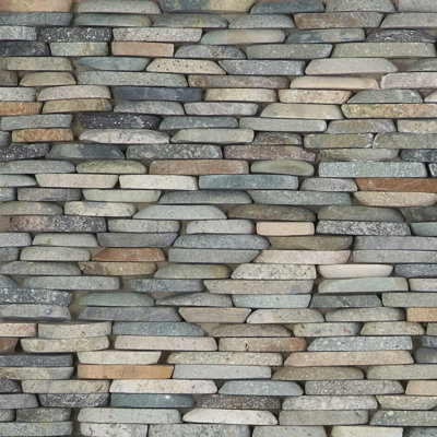 Nature Stacked Pram Gray Pebble Mosaic Tile