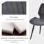 Modern Upholstered Armless Dining Chair, Set of 2 Kitchen Chairs with Backs for Dining Room, Grey