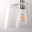 Silver Bubble Glass Bell-Shaped 1-Light Pendant