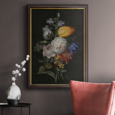 «Dramatic Bouquet III», toile encadrée de qualité supérieure - prête à être accrochée
