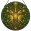 Panneau de vitrail Celtic Tree-703472827