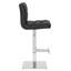 Swivel Upholstered and Faux Leather Adjustable Height Bar Stool with Steel Frame-2050697504