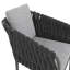 Ensemble de 2 chaises d'extérieur modernes en osier noir