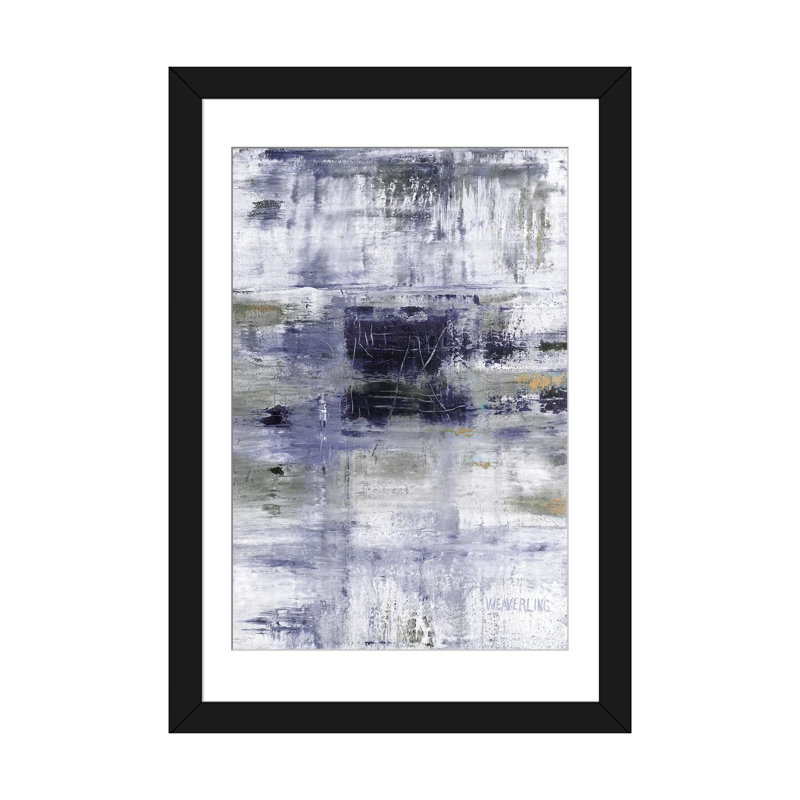 Ciel, Bleu marine, Papier noir avec cadre d'angle ouvert, H 32 po x l 24 po