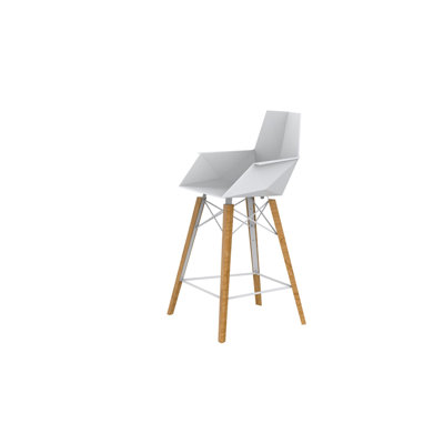 Faz Wood - Counter Stool With Arms - Set Of 4 - Basic/Injection