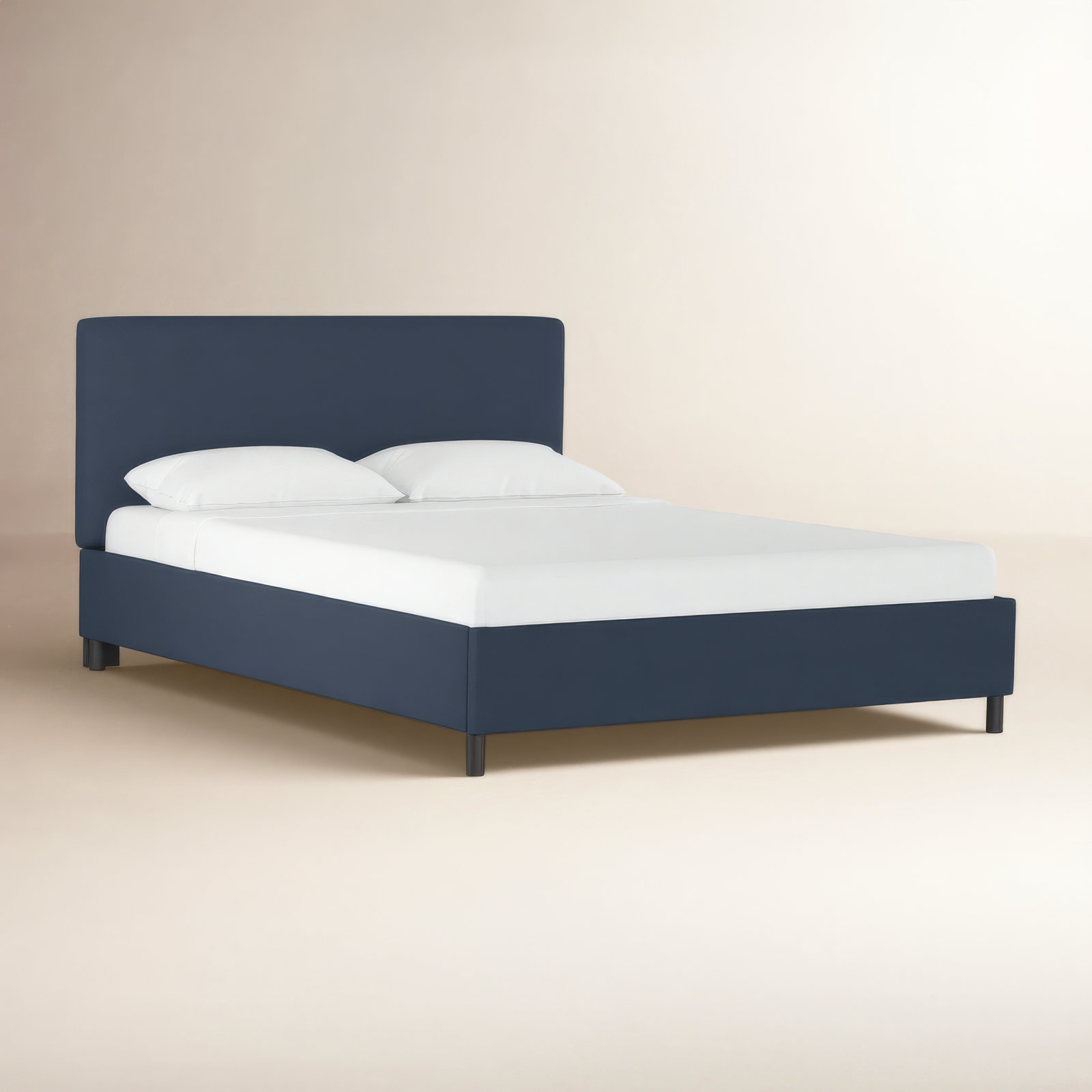 Pyburn Platform Bed, Queen, Classic Navy Linen