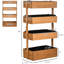 Jardinière verticale - Boîte en bois orange à 4 niveaux pour plantes d'extérieur à angle réglable