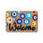 Evil Eye Welcome Decor Mat, 20 x 32 in, Brown Multi Color, Indoor Outdoor