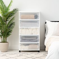 Plastic Storage Bins with 5 Drawers,Durable Plastic Drawers Organizer - On  Sale - Bed Bath & Beyond - 33169144