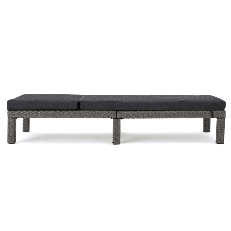 Outdoor Chaise Lounge Chair, Black