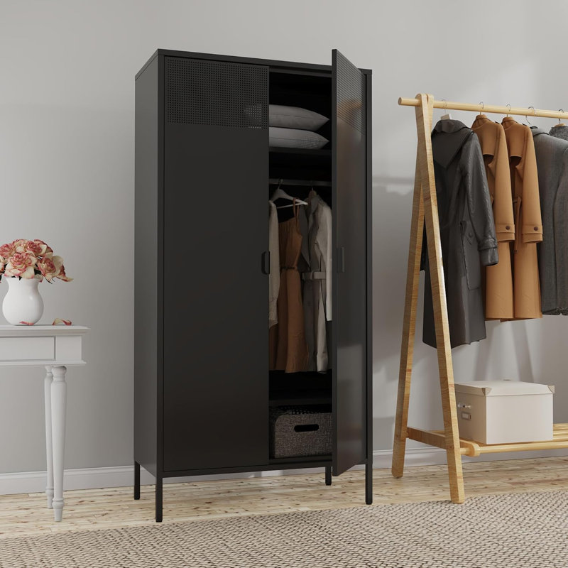 Armoire en métal, Noir satiné