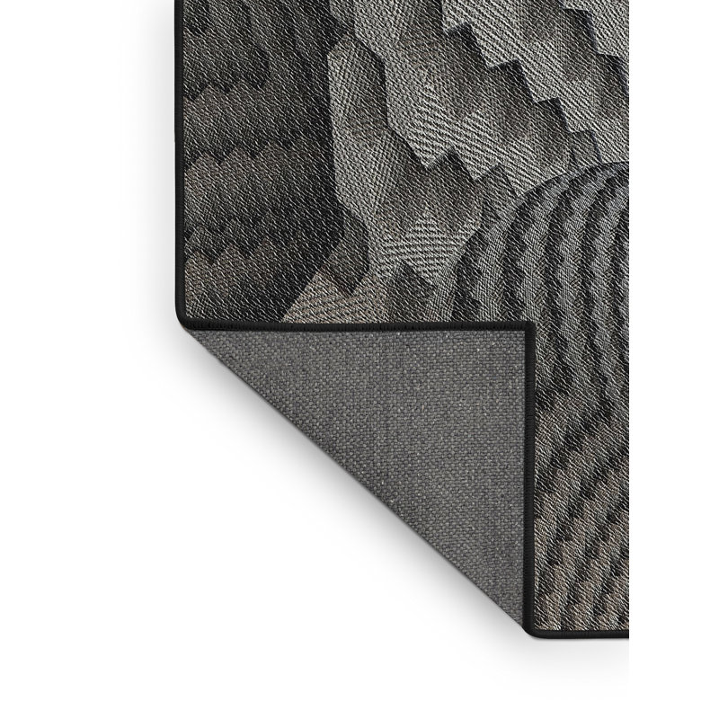 Tapis zone grise à motifs, Rectangle 5 pi x 7 pi