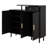 Shoe Cabinet With Adjustable Shelves, Solid Wood Legs, Arched Doors And Drawer, Storage Sideboard For Entryway, Living Room-277942572