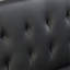 Structure en bois, pieds en acier inoxydable, futon, canapé-lit en PVC noir