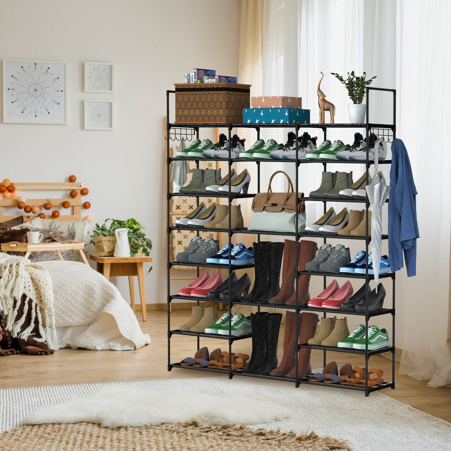 Rebrilliant 42 Pair Shoe Rack | Wayfair