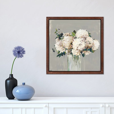 White Hydrangea by Allison Pearce - Wrapped Canvas Painting